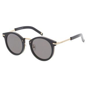 GLVSS The Rounder Black and Gold Sunglasses